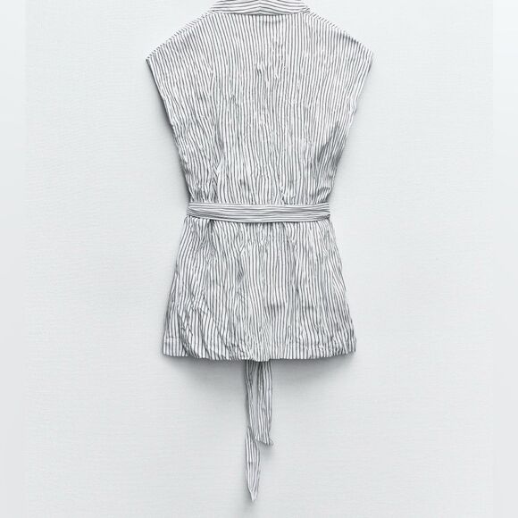 Zara Co-Ord Set Rigid Wrinkled Kimono Top
And Wide Pants - Picture 6 of 9